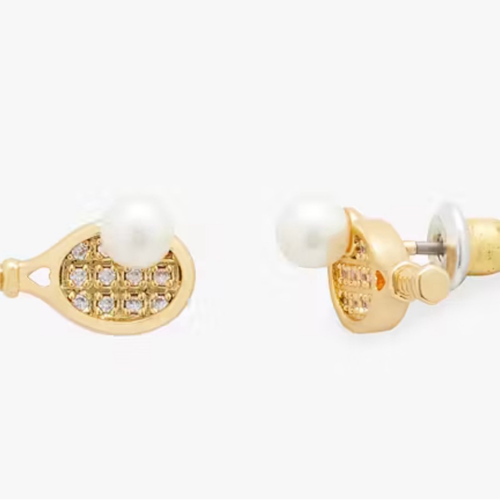 BNWT Kate Spade Queen of the Court Tennis Stud Earrings